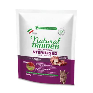 NATURAL TRAINER CAT STERILISED DUCK 300 GR New