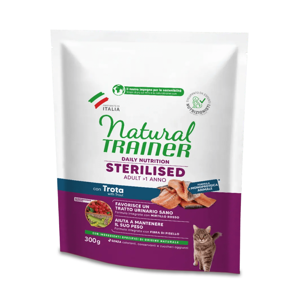NATURAL TRAINER CAT STERILISED TROTA 300 GR New