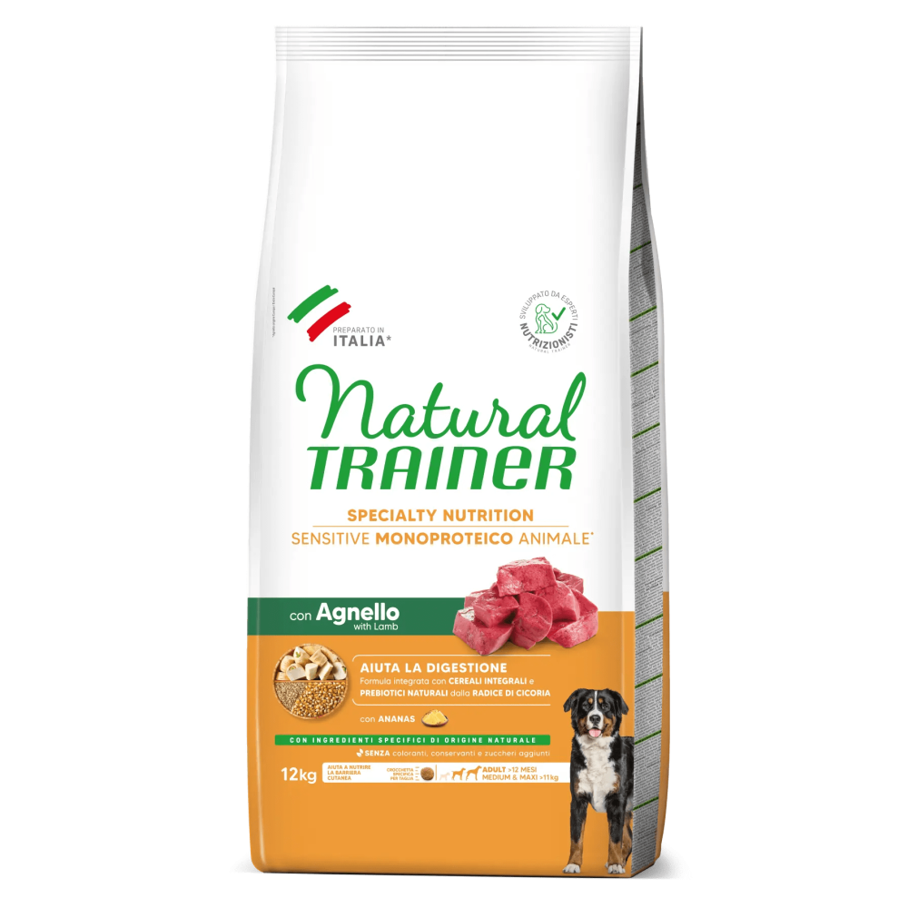 Natural Trainer Sensitive M/M Adult Agnello 12kg | Senza Glutine