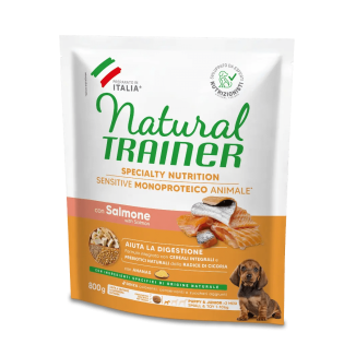 NATURAL TRAINER SENSITIVE  N/Gluten MINI PUPPY SALMONE 800 GR