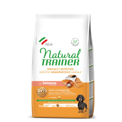 NATURAL TRAINER SENSITIVE N/Gluten MINI ADULT SALMONE 2 KG