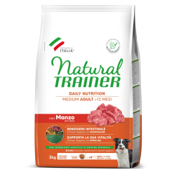Natural Trainer Medium Adult Manzo 3kg | Cane Taglia Media