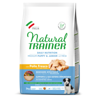 Natural Trainer Med Puppy Junior Pollo 3kg | Cuccioli Taglia Media