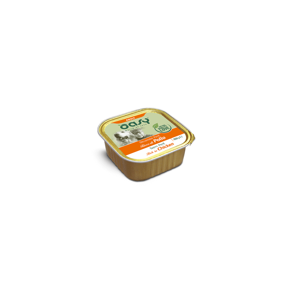 Oasy Wet Dog DELIZIOSO PAT - ADULT POLLO Vaschetta 150 gr