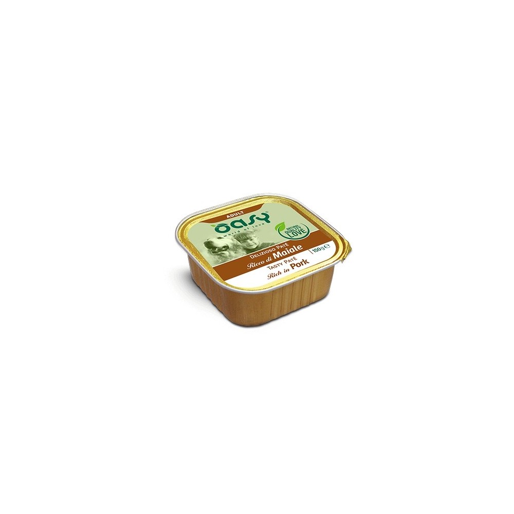 Oasy Wet Dog DELIZIOSO PAT - ADULT MAIALE Vaschetta 150 gr