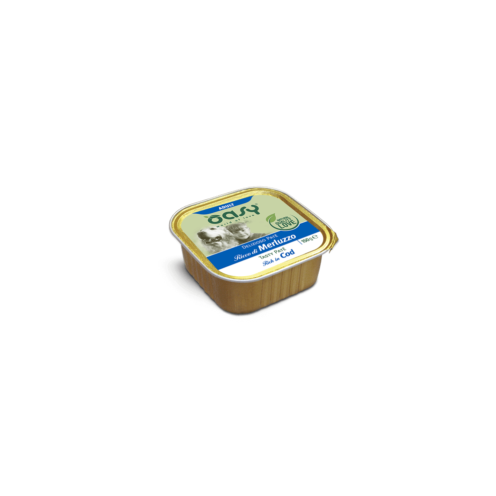 Oasy Wet Dog DELIZIOSO PAT - ADULT MERLUZZO Vaschetta 150 gr