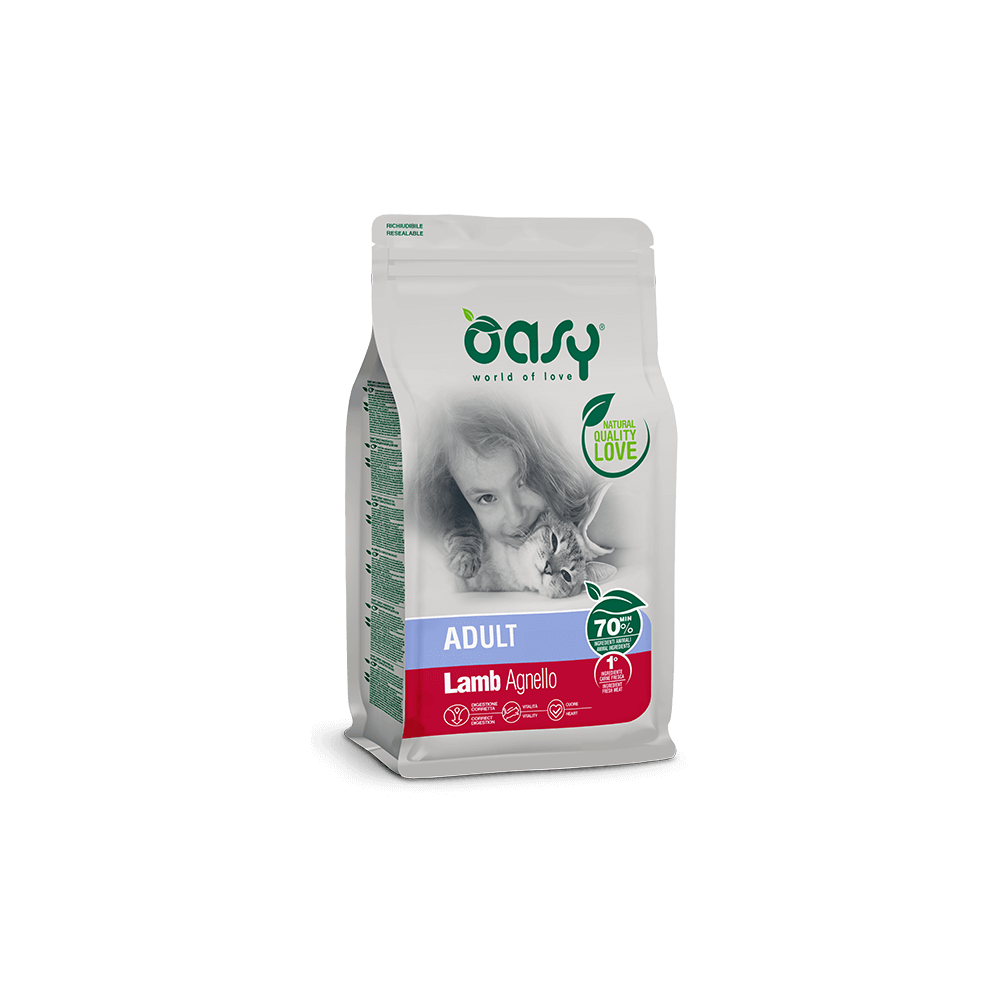 Oasy Adult Agnello 1.5kg | Crocchette Grain Free per Gatti