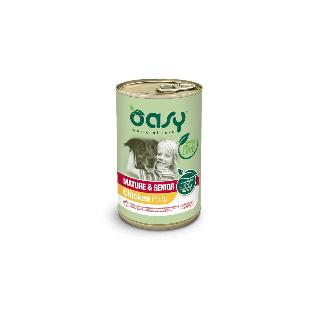 Oasy Wet Dog LIFESTAGE - MATURE & SENIOR Lattina 400 gr (12pz)