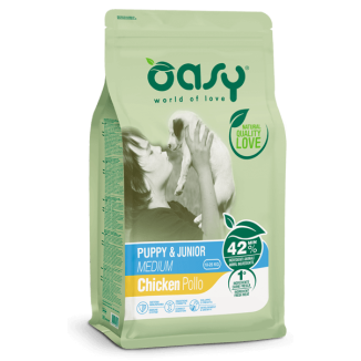 Oasy Puppy Junior Medium Pollo 12kg | Cuccioli Taglia Media