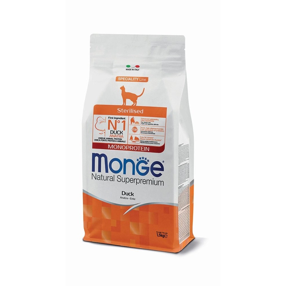 Monge Superpremium Sterilised Anatra 1.5kg | Gatti Sterilizzati