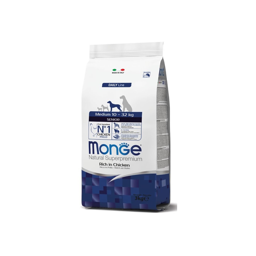 Monge Medium Senior Pollo 12kg | Cane Anziano