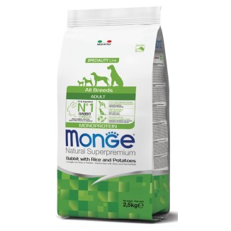 Monge Adult Coniglio Riso Patate Monoproteico 12kg | Cane Adulto