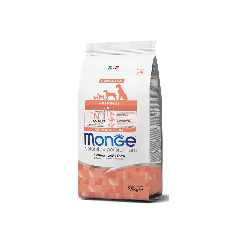 Monge All Breed Adult Salmone Riso Monoproteico 12kg | Cane Adulto