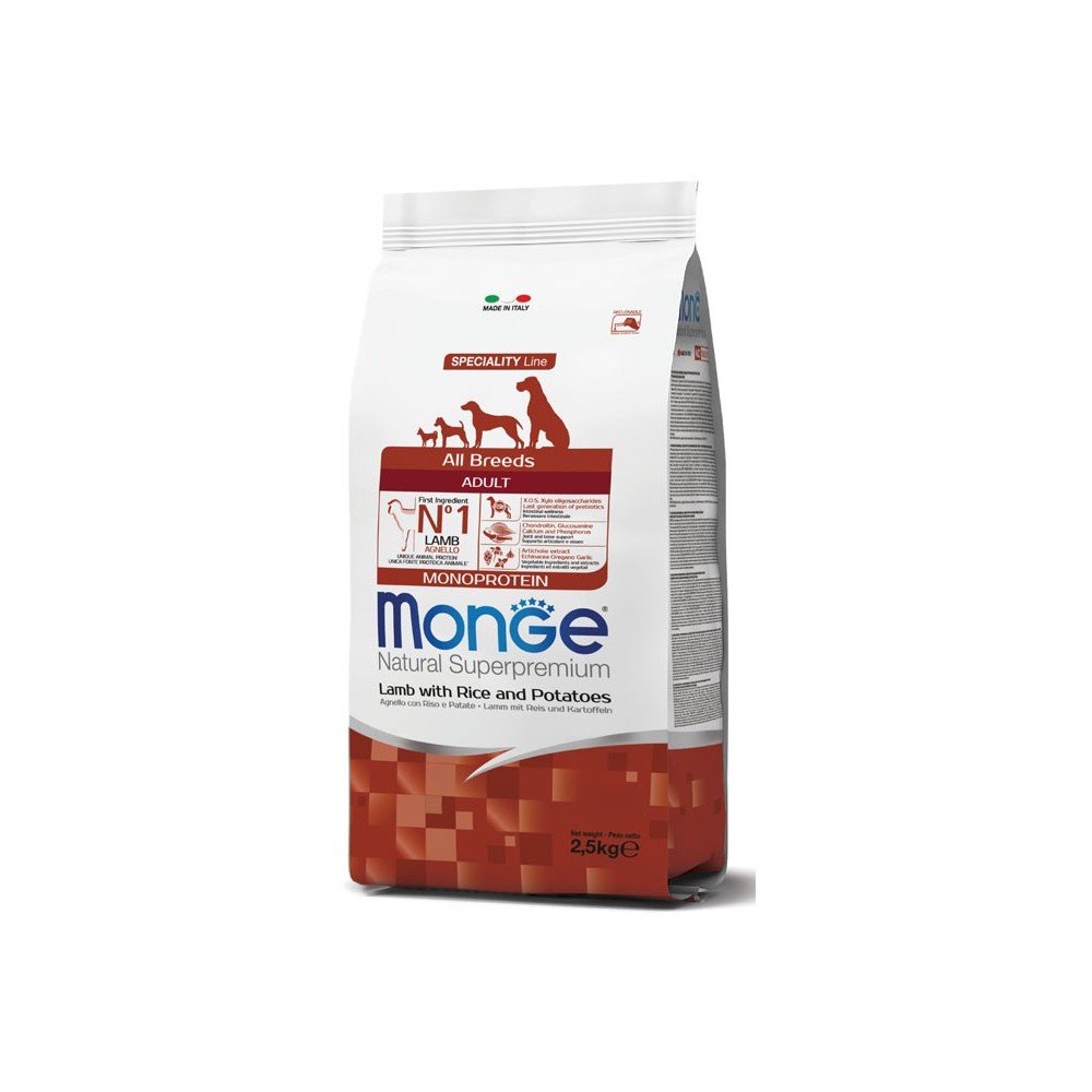 Monge All Breed Monoproteico Agnello Riso Patate 2.5kg