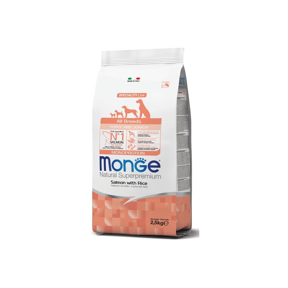 Monge All Breed Puppy Salmone Riso Monoproteico 2.5kg