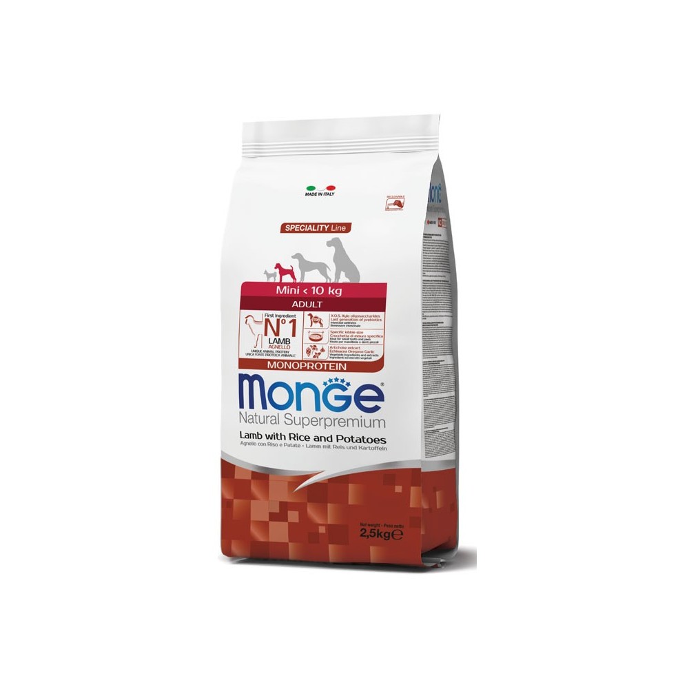 Monge Mini Adult Agnello Riso Patate 800gr | Taglia Piccola