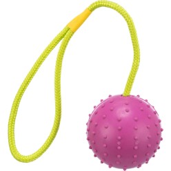 Trixie Palla con Corda in Gomma Naturale 7cm | Gioco per Cani