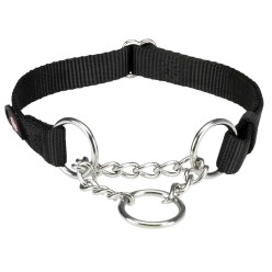 Trixie Premium Collare Semistrangolo Nero 35-50cm | Taglia Media