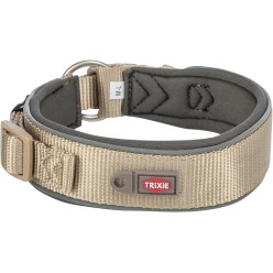TRIXIE PREMIUM COLLARE,L-XL:40-65cm/25mm,GRIGIO