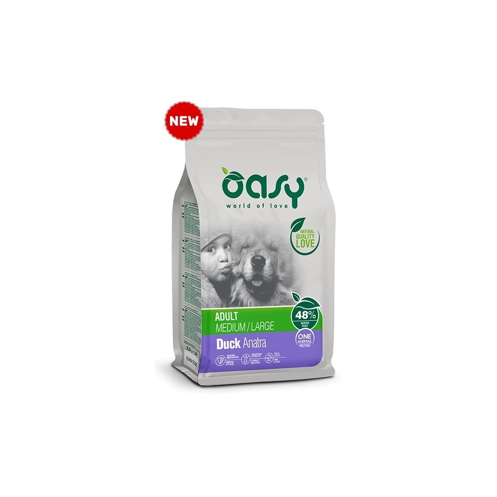 Oasy OAP Medium/Large Anatra 12kg | Crocchette per Cani Attivi