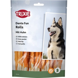Trixie Dentafun Rolls al Pollo 12cm | 6 pezzi 70gr | Snack Dentali