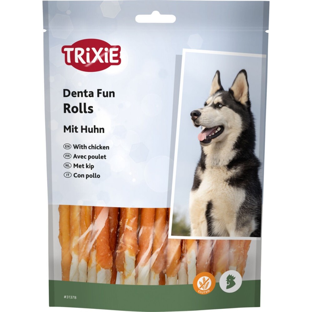 Trixie Dentafun Rolls al Pollo 12cm | 6 pezzi 70gr | Snack Dentali