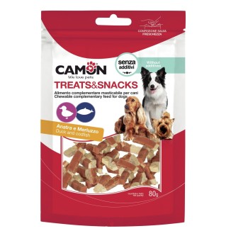 CAMON Bocconcini di Anatra e Merluzzo 80gr | Snack per Cani