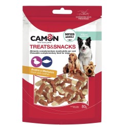 CAMON Bocconcini di Anatra e Merluzzo 80gr | Snack per Cani