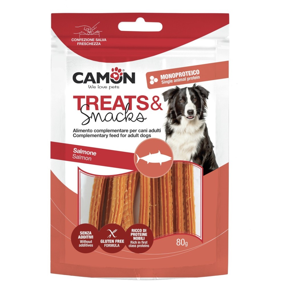 CAMON Large Strips di Salmone 80gr | Snack per Cani