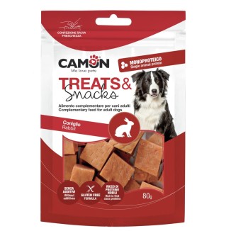 CAMON Rabbit Big Bites 80gr | Snack di Coniglio per Cani