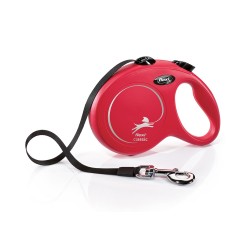 Flexi New Classic Fettuccia 5m Rosso | Guinzaglio Retrattile per Cani