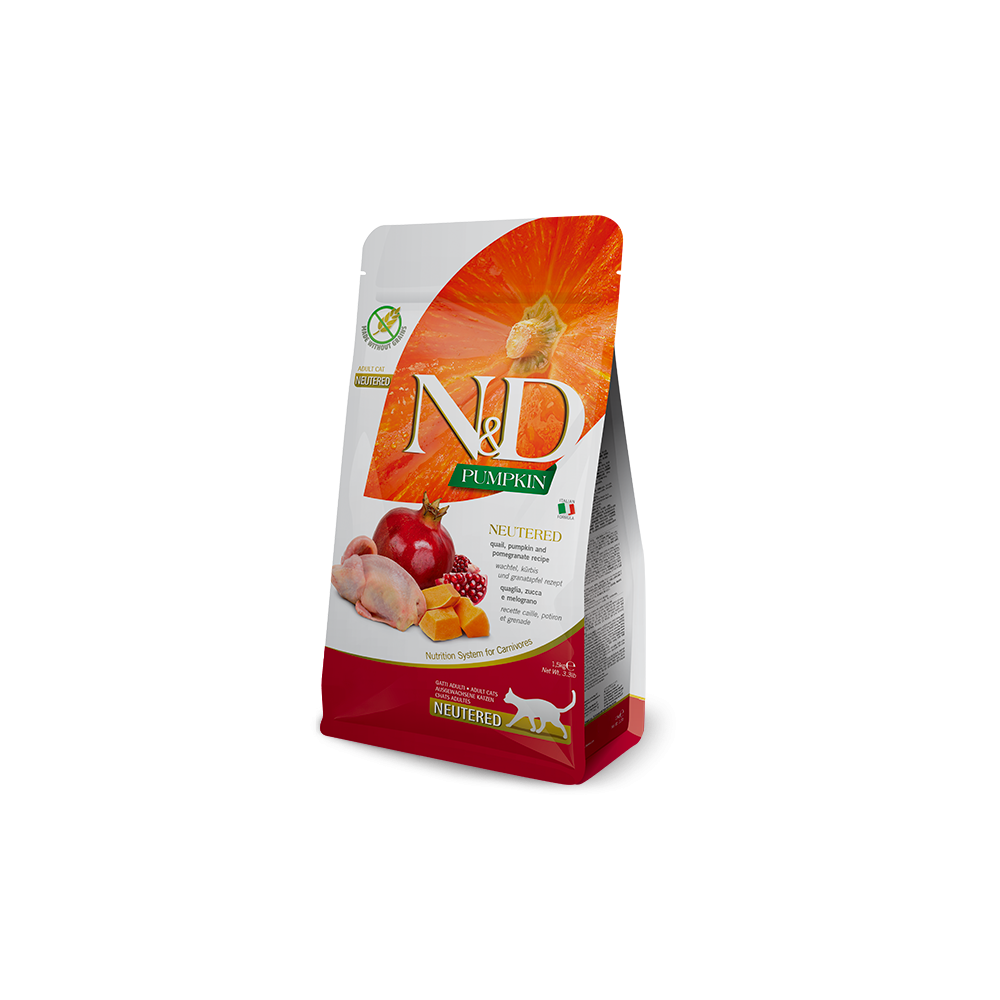 N&D Pumpkin Cat Quaglia e Melograno Adult 300gr | Alimento Gatti