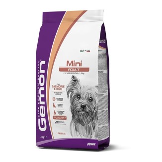 Gemon Mini Adult Salmone e Riso 3kg | Alimento per Cani Piccoli