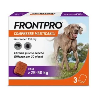 FRONTPRO 25/50KG COMPRESSE MATISCABILI PULCI E ZECCHE 3CP