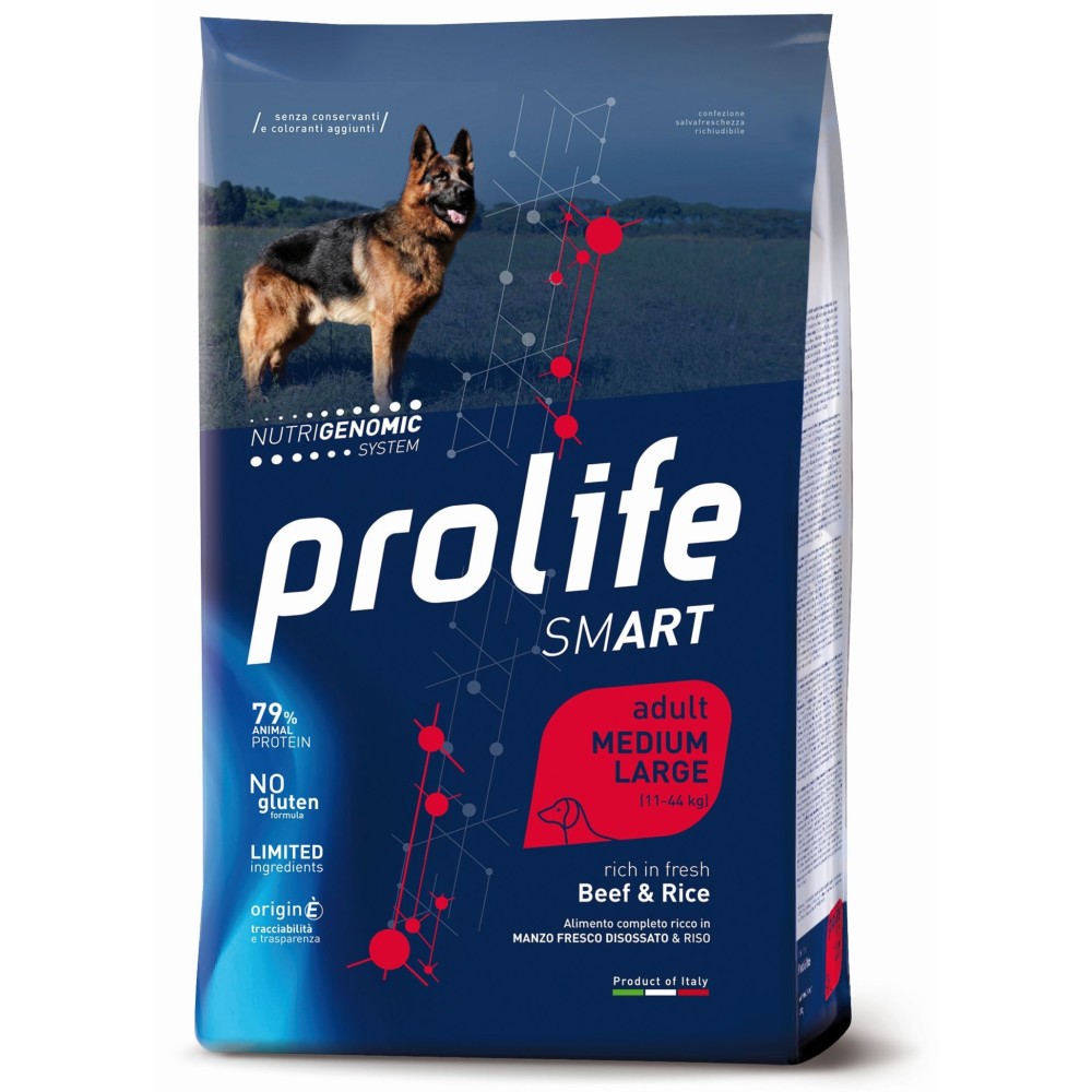 PROLIFE DOG SMART ADULT BEEF&RICE MEDIUM