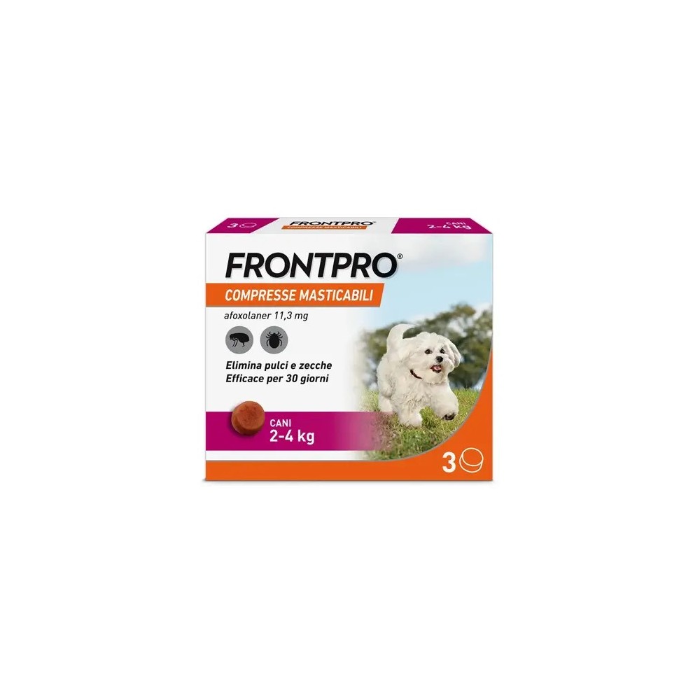 FRONTPRO 2/4KG COMPRESSE MATISCABILI PULCI E ZECCHE  3CP