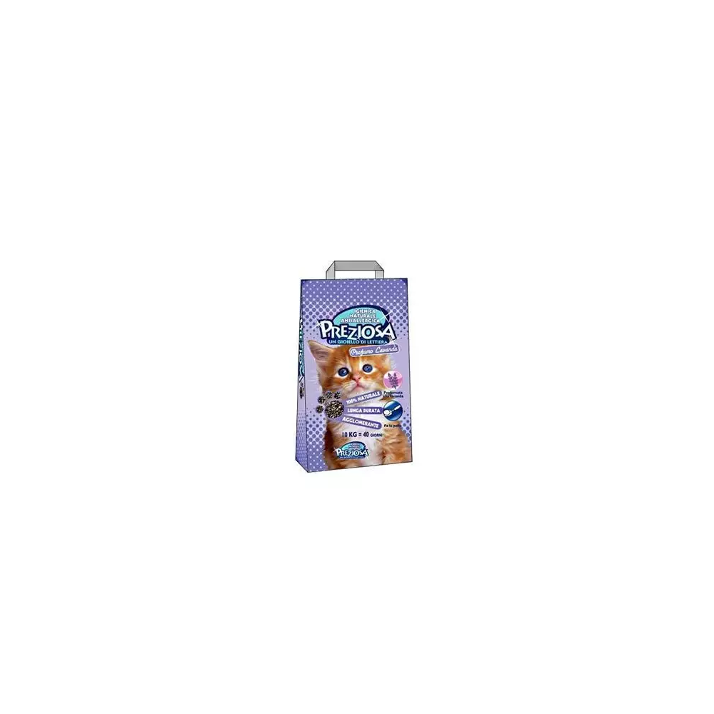 PREZIOSA LAVANDA  AGGLOMERANTE 100%NATURALE  FA LA PALLA 10 KG