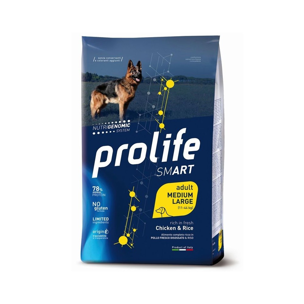 PROLIFE SMART MEDIUM/LARGE  POLLO E RISO 12KG