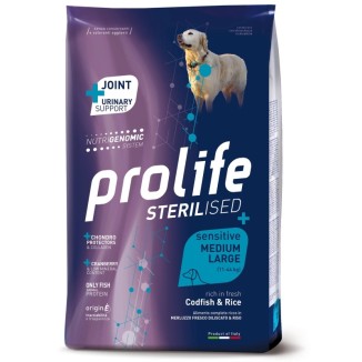 PROLIFE STERILIZZATO  MERLUZZO E RISO URANARY SUPPORT 10KG