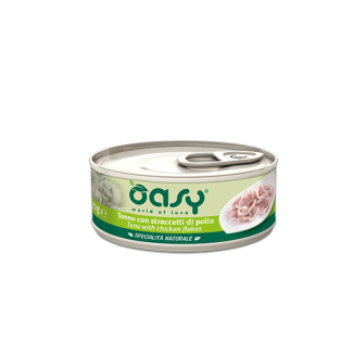 Oasy Wet Cat  TONNO CON STRACCETTI di POLLO Lattina 150 gr